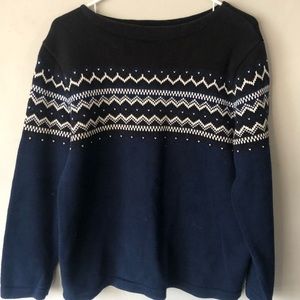 Eddie Bauer Women's Fair Isle Boat Neck Sweater